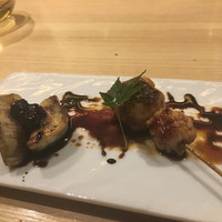 瀧口 - 水郷赤鶏の西京焼き、焼きオクラ、粒マスタード