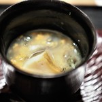 虎白 - 先付　鮑　雲丹