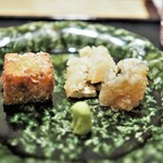 虎白 - 焼物　　鱧　玉蜀黍