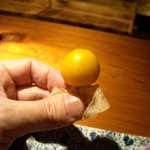 山吹 - ●焼物の口直しはほおずき。