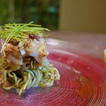 齋華 - 名物鮑の肝和え麺