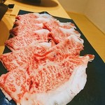 小料理なごみ - びらとり和牛のしゃぶしゃぶ