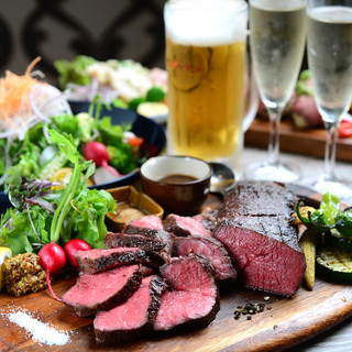 少人数でgo To Meat 個室確約 柔らか ジューシー牛ハラミ ローストビーフ肉寿司 飲み放付1分コース 5300円 4500円 伊太前酒場 モイッチョ 伏見 居酒屋 食べログ
