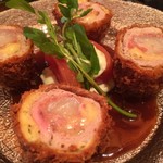 とんかつ マンジェ - ヘレ肉と生ハム貝柱ロールフライ