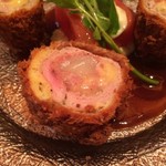 とんかつ マンジェ - ヘレ肉と生ハム貝柱ロールフライ