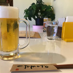ゆるり 中華食堂 癒食同源 - 生ビール キリン一番搾り 480円。