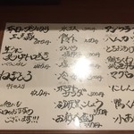 魚祥 - 170512金　東京　魚祥　メニュー