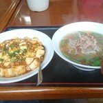 香龍 - 台湾ラーメン+麻婆丼700円