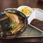 ラーメン食堂泰 - らーめん+ミニカレー(H29.4.28)