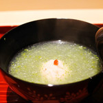 噴火湾の毛蟹、オクラの擦り流し