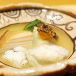 銀座 しのはら - 鱧と鮑の鍋