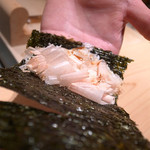 寿しの吉乃 - 削りたての鰹節の巻き