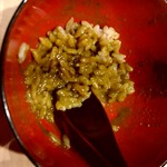 くろ﨑 - 黒アワビの肝にシャリ