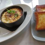 マーサーブランチ - Staub鍋 挽肉とナスのトマト煮込みとブリオッシュフレンチトースト