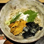 つきじ 文化人 - 雲丹とうふ蕎麦　1,540円