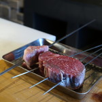 baron - お肉焼き始めます。