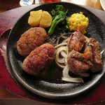 アメリカ屋 - ワイルドビーフハンバーグ＆ステーキ（和風）…税別1770円