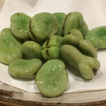 居酒屋 うまいもん - そら豆～アツアツ！！