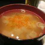 もち豚とんかつ たいよう - 豚汁飲む