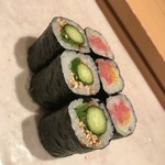 Tsukijisushikoujin - いつも注文する細巻きhalf&half