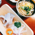 甲佐町やな場 - 鮎の刺身＆ソーメン