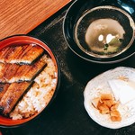 甲佐町やな場 - うな丼