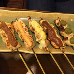 Yakitori No Oogiya - 銘柄鶏炙りむね串五種盛合せ