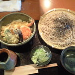 旬食・おそば なごみ - 天丼とざるそばﾗﾝﾁ　950円