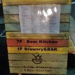 Y.Y.G. Brewery & Beer Kitchen - [外観] お店 玄関横 看板兼用 メニューボード