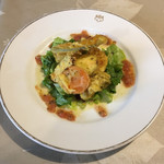 BISTRO POPCORN - 白身魚と野菜のフリット ガスパチョソース（Holiday Lunch イタリアン2,400円コースの一品） 2017.6