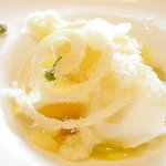 ラ・リューン - ランチコース 6480円 の日向夏のグラニテと牛乳ソルベ カモミール風味