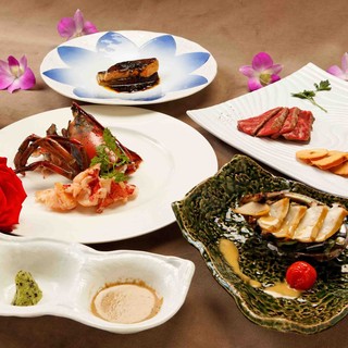 Teppanyaki course to enjoy with all five senses