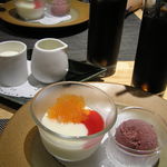 レストラン メルキュール - アイス珈琲＆パンナコッタ＆紫蘇シャーベット