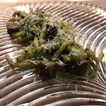 リナシメント - 牛タンのボッコンチーニとジェノヴェーゼのトロフィエ