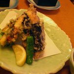 庄や 岡山駅前店 - 鯛の天ぷら