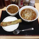 Irorian Kiraku - ミニカレーセット600円、ちくわ天単品130円