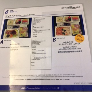 ANA全日空成田発着国際線機内食 -