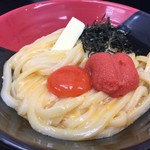 極楽うどん TKU - 年明けうどんアツアツ玉子とめんたいバターうどん（￥961）