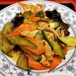 台湾料理　嘉宴楼 - 料理写真:豚肉とキクラゲの玉子炒め　ランパス