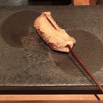 串揚げ 依知川 - 鳥つくねの油揚げ包み