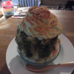 アニキのかき氷 - 抹茶黒蜜きなこわらび餅エスプーマ掛け 900円