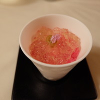 かみくら - トマトのジュレを添えたしそのグラニテ