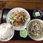 Ibaru Ya - 2017年06月27日  中身汁定食 イカちゃんぷるー 780円