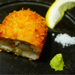 牡蠣入レ時 - 蟹カツ マルドン塩 山葵