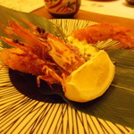 喜助 - 活徳島産足赤海老のフライ