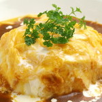 Omelette Rice with rich demi-glace sauce