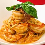 Shrimp tomato cream pasta