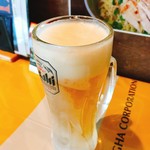 大阪カオマンガイカフェ - 生ビールぷはぁ♡