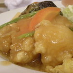 中華料理台北 - 海老団子の天ぷらはもっちりとした食感
