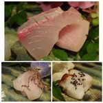 大どころ - ◆上：玄海のヒラス・腹身 ◆左下：九十九島のかん鯛◆右下：長崎の蛸